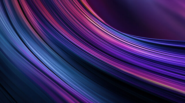 abstract background with Fast moving neon light trails in pink, purple, and blue hues, curving and twisting on a black background. digital technology concept, speed motion, futuristic design wallpaper - Powered by Adobe