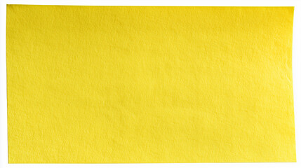 a yellow sticky note isolated on a white background, png.