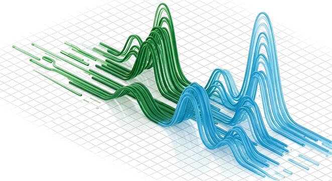 Abstract data visualization of carbon footprint reduction for environmental tech - Powered by Adobe