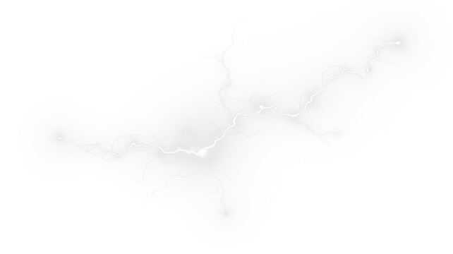 Abstract lightning png overlay with soft glow effect, showcasing dynamic energy and movement, perfect for enhancing visual designs and creative projects with copy space
