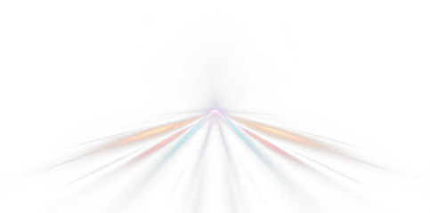 Abstract light rays converge towards a bright center, creating a soft gradient effect with vibrant colors, ideal for backgrounds or overlays in creative projects