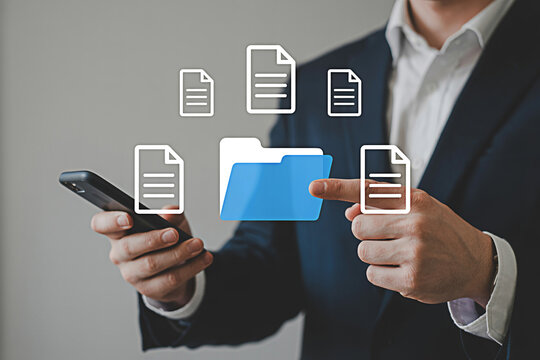 Document management system for mobile phone file transfer and organization application concept design - Powered by Adobe