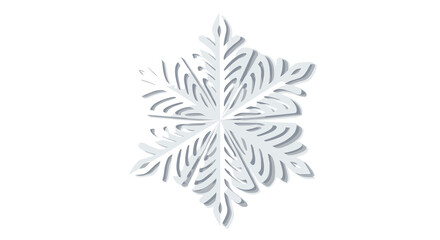 Snowflake paper ornament with intricate design for Christmas season  