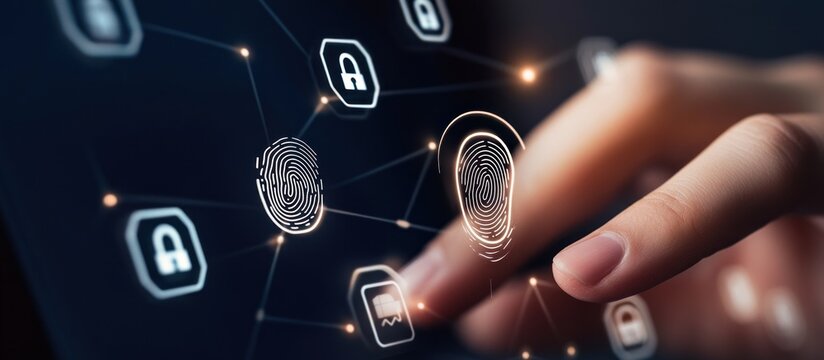 Advanced security concept of fingerprint scan unlocking device access