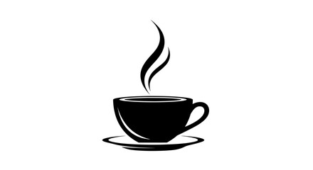 Coffee cup icon with steam