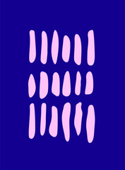 Vibrant Abstract Poster Print. Minimalist Colorful Bright Art. Contemporary Party Card or Invitation Design. Visual Pop Art Wallpaper Decor. 