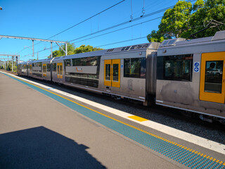5 November 2025 passenger Train going through Summer Hill train station a suburban Sydney train Station NSW Australia