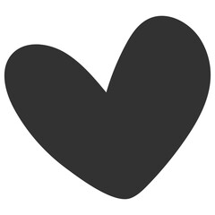 Heart icons set. Hand drawn hearts collection. Love and romance doodles vector illustration on transparent background