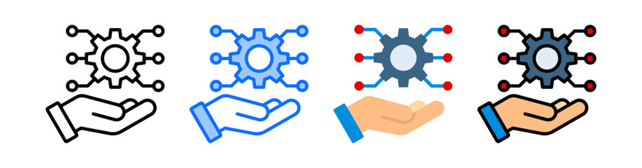 Technological Advancement Icon Collection Set Multiple Style