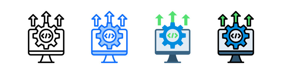 Software Development Icon Collection Set Multiple Style