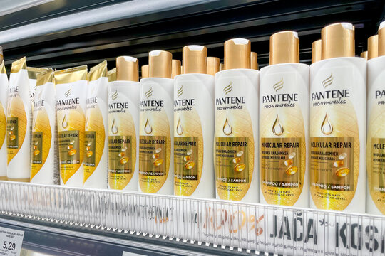 Bar, Montenegro, 2 October 2025, Pantene shampoo in cosmetic supermarket store