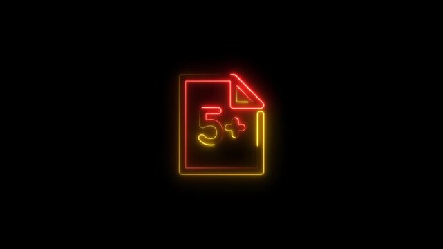 Examen icon animation. 4k video
