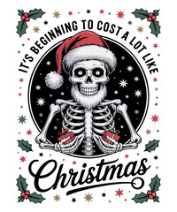 Christmas skull design for family