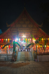 chinese lanterns at Buddhist temple