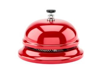 hotel reception bell isolated on transparent background