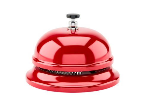 hotel reception bell isolated on transparent background