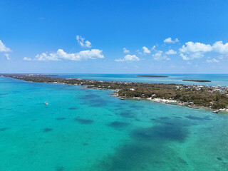 Bay and coastline views in Key Largo in the Florida Keys, United States.	