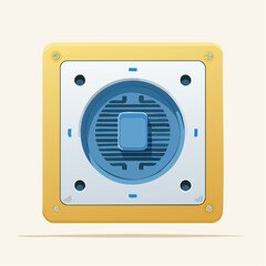 Fototapeta premium Abstract square technology component