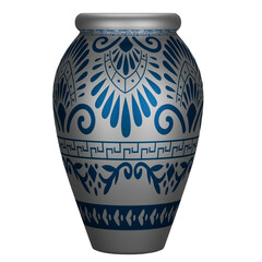 Vase blue white decoration