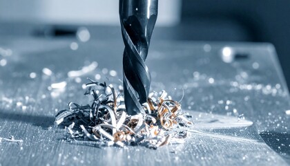 Metal Drilling CloseUp.