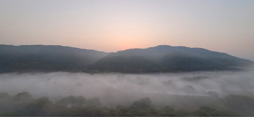 fog in the mountains