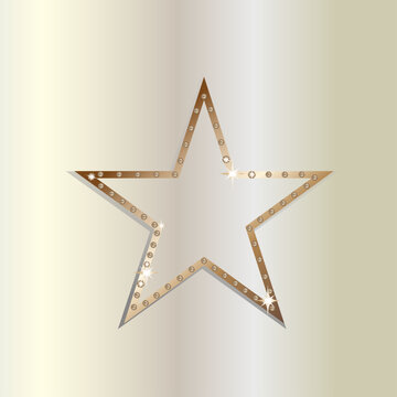 golden star on a white background