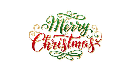 Merry Christmas Festive and Elegant Calligraphy for Holiday Greetings