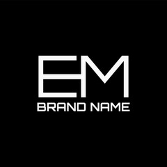 EM initial letter logo vector