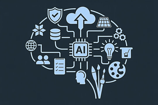 Ai artificial intelligence brain concept technology machine learning neural network innovation future tech