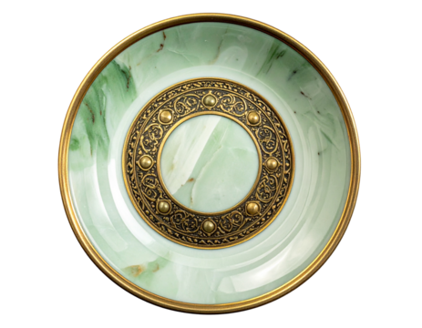 Ornate antique chinese porcelain saucer with dragon motif