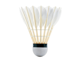 Badminton shuttlecock isolated on transparent background