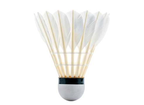 Badminton shuttlecock isolated on transparent background