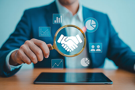 Analyzing business partnership opportunities with data analytics and market research insights tool