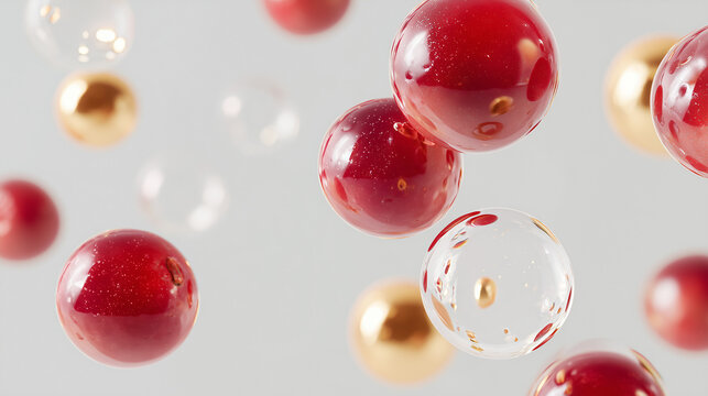 floating orbs, colorful bubbles