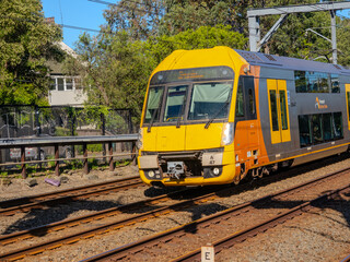 5 November 2025 passenger Train going through Summer Hill train station a suburban Sydney train Station NSW Australia
