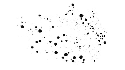 Black ink splatter brush texture