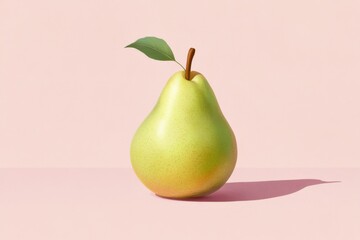 Minimalist pear art with pastel background for modern design and decor