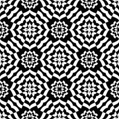 Abstract Seamless Geometric Op Art Pattern. Black and White Texture. 