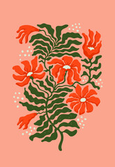 floral wall composition