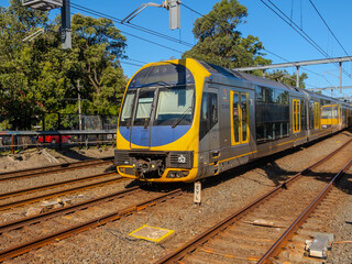 5 November 2025 passenger Train going through Summer Hill train station a suburban Sydney train Station NSW Australia