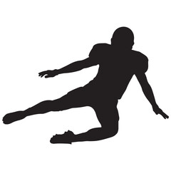 Dynamic Silhouette of a Football Player in Action Pose