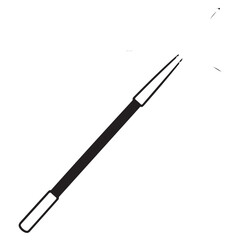 Stylized Black Wand with Sparkle Effect