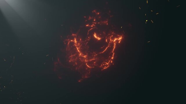 Flame Horror Devil animation. Logo Intro Animation Flame