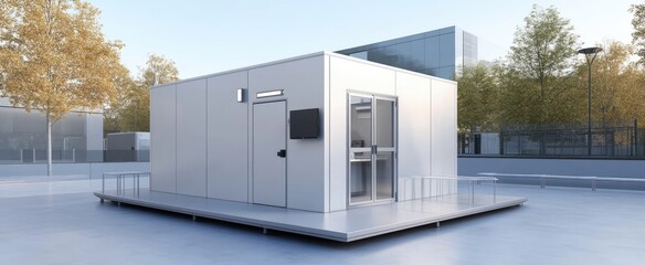 Modern, Modular Structure in an Outdoor Setting