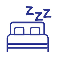 A minimalist blue line icon symbolizing wind, air currents, and weather on a white background.