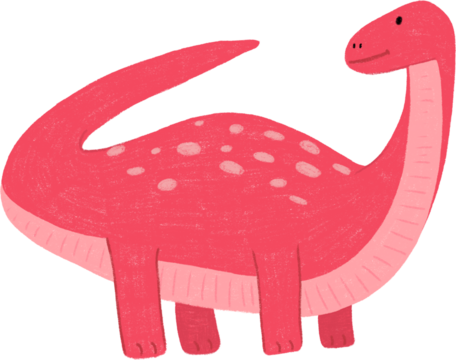 Cute Hand-Drawn Dinosaur