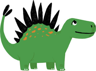 Cute Hand-Drawn Dinosaur