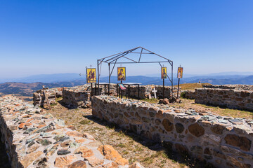 Ruins of St. Prokopije Church on Nebeske Stolice peak in Kopaonik mountains