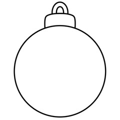 outline of a Christmas ball
