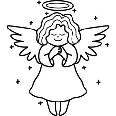 outline of a female angel 